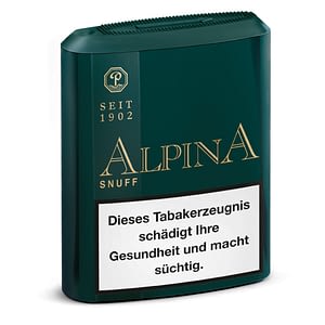 Pöschl Alpina Snuff Schnupftabak in Kunststoffdose mit 10 Gramm Inhalt